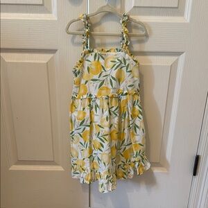 Cynthia Rowley Yellow Smocked Ruffled Sundress